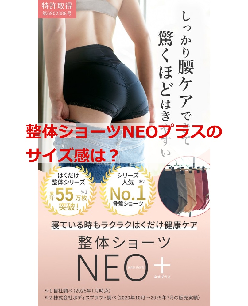 整体ショーツNEOプラスのサイズ感は？